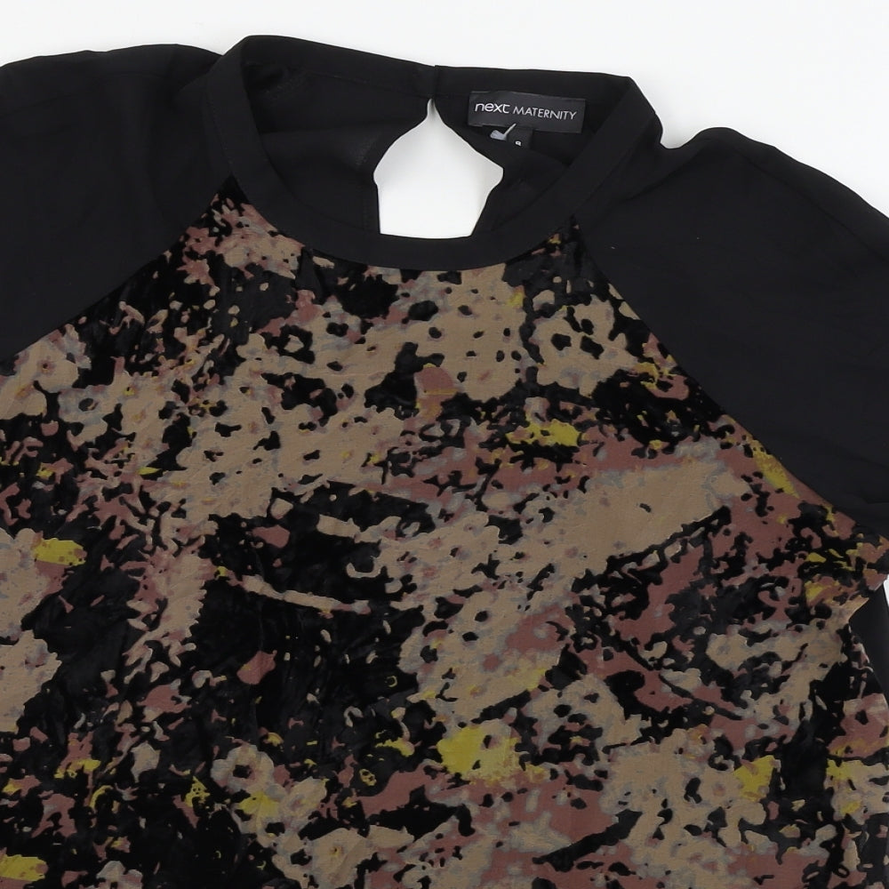NEXT  Womens Black Geometric  Basic Blouse Size 8