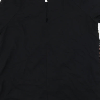 NEXT  Womens Black Geometric  Basic Blouse Size 8