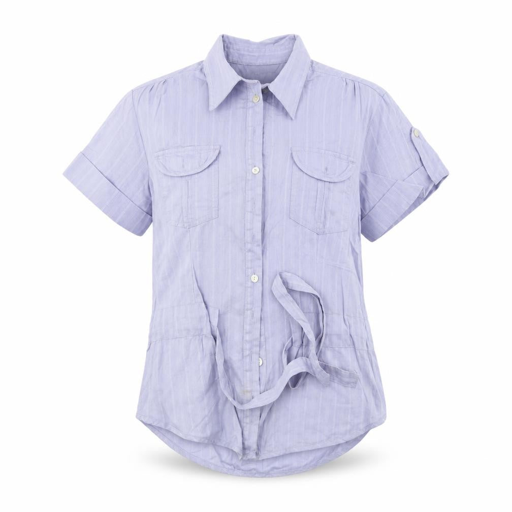 Womens UK Size 8 Marks and Spencer Blue Basic Button-Up