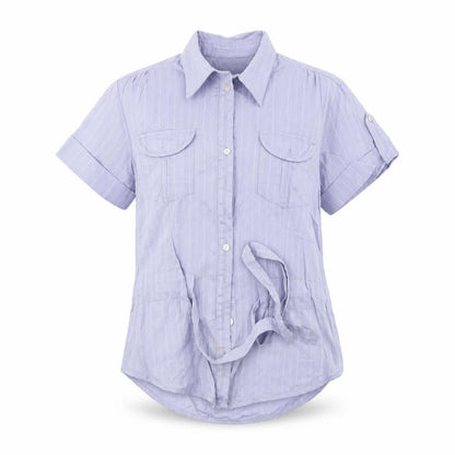 Womens UK Size 8 Marks and Spencer Blue Basic Button-Up