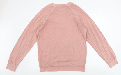 Womens UK Size L Easy Pink Pullover Jumper