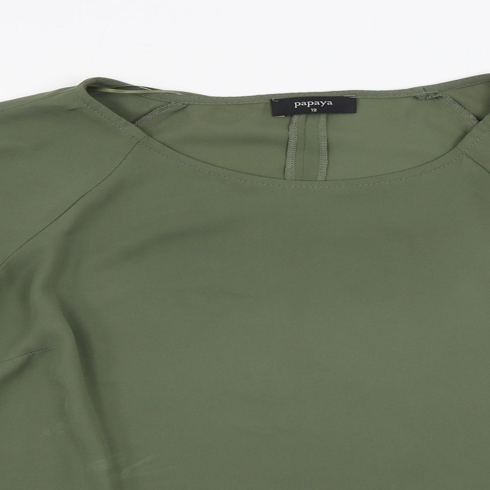 Papaya  Womens Grey   Basic Blouse Size 12