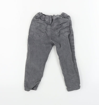 TU Girls Grey  Corduroy  Trousers Size 2 Years