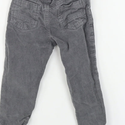 TU Girls Grey  Corduroy  Trousers Size 2 Years