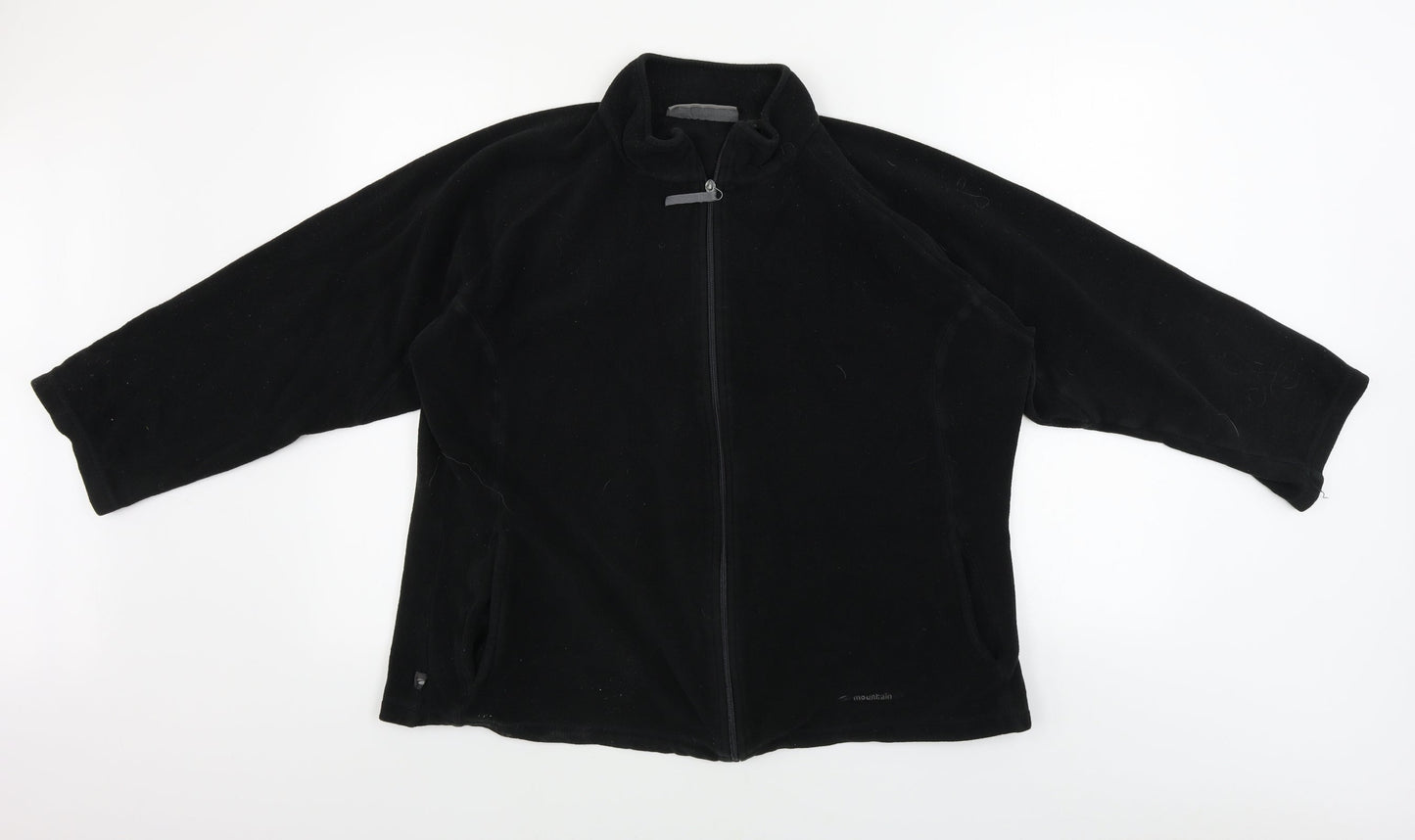 Womens UK Size 18 Mountain Life Black Full Zip Jumper