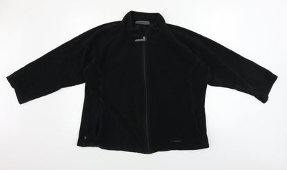 Womens UK Size 18 Mountain Life Black Full Zip Jumper