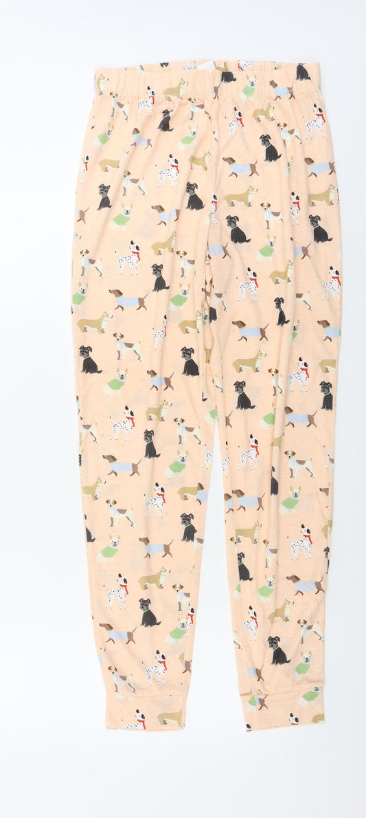 Matalan Womens Pink Animal Print  Trousers  Size S L25 in