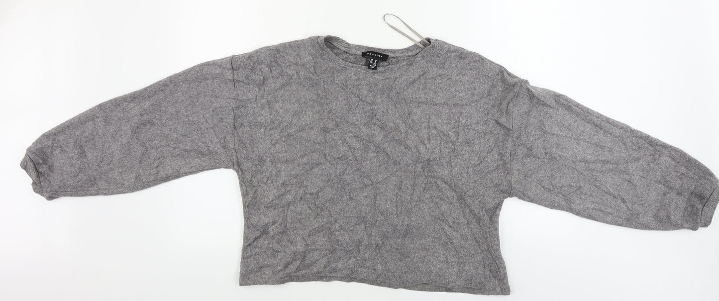 Womens UK Size M New Look Grey Pullover Jumper