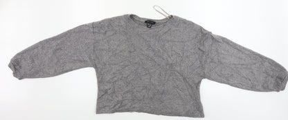 Womens UK Size M New Look Grey Pullover Jumper