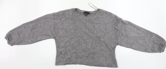 Womens UK Size M New Look Grey Pullover Jumper