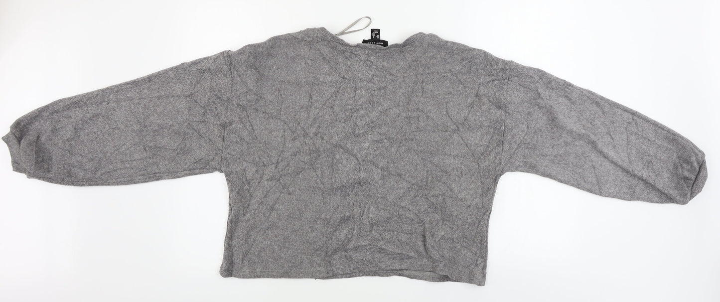 Womens UK Size M New Look Grey Pullover Jumper