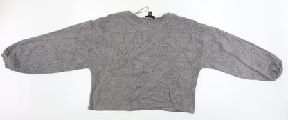 Womens UK Size M New Look Grey Pullover Jumper