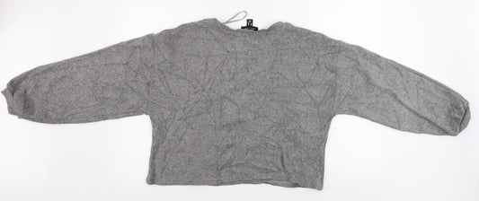 Womens UK Size M New Look Grey Pullover Jumper