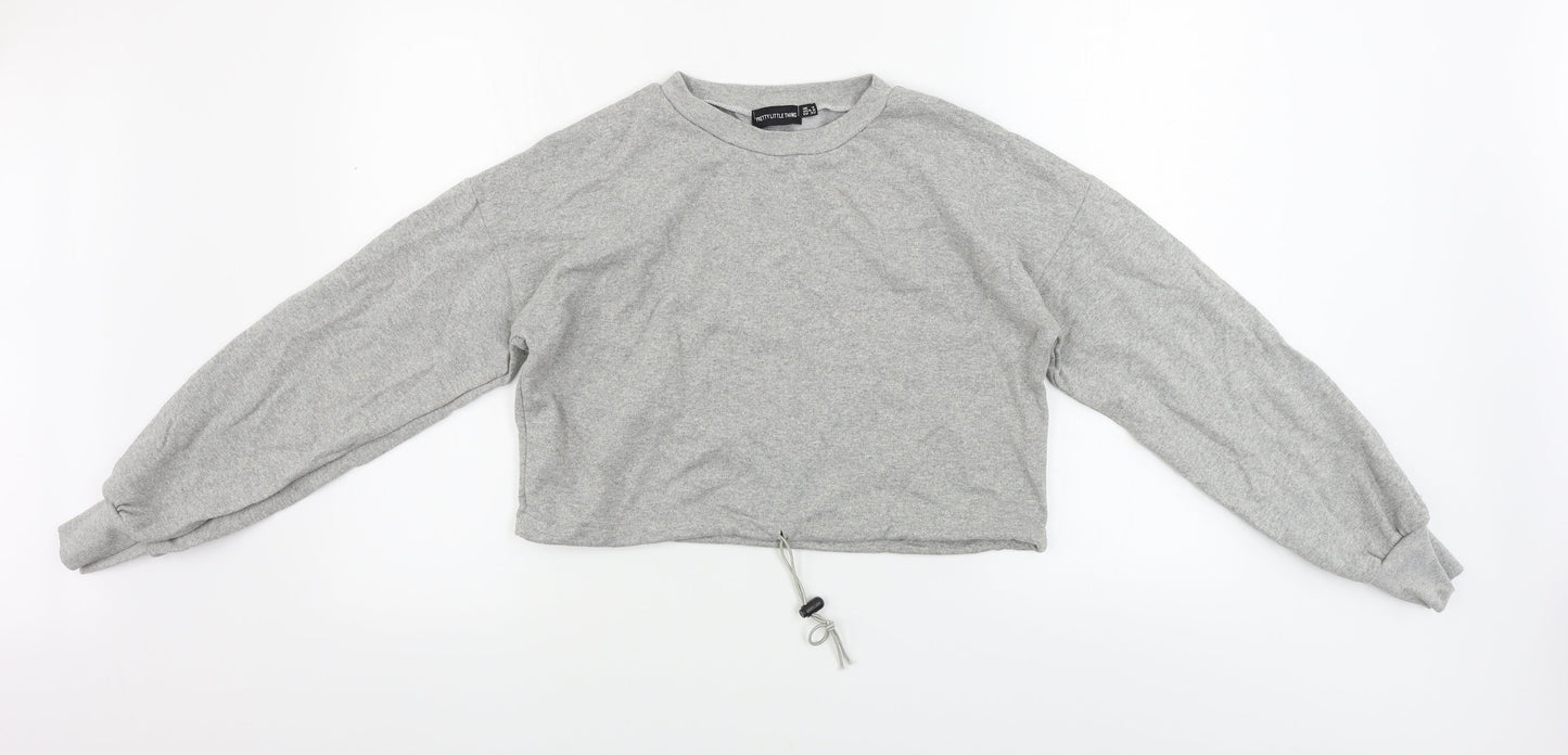Womens UK Size 4 PRETTYLITTLETHING Grey Pullover Jumper