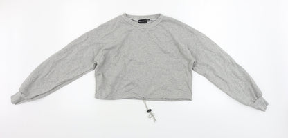 Womens UK Size 4 PRETTYLITTLETHING Grey Pullover Jumper