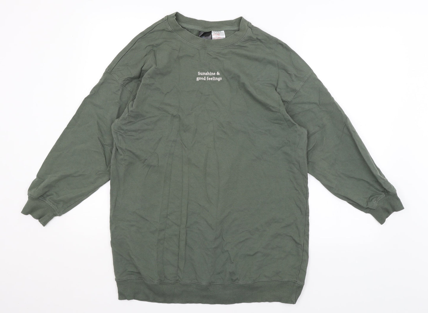 Womens UK Size S H&M Green Pullover Jumper