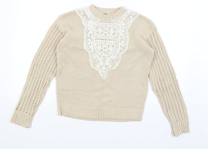 Chelsea Girl Womens Beige   Pullover Jumper Size 10