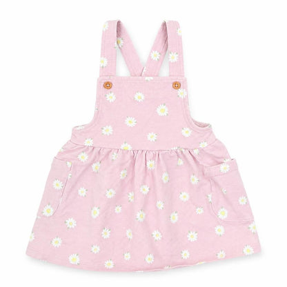 Nutmeg Baby Pink Floral  Pinafore/Dungaree Dress  Size 3-6 Months
