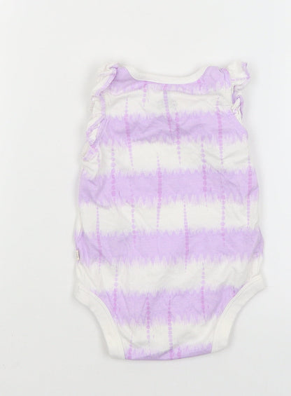 Baby Gap Baby Purple Striped  Romper One-Piece Size 3-6 Months