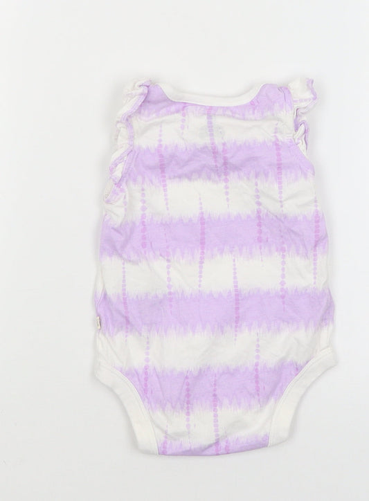 Baby Gap Baby Purple Striped  Romper One-Piece Size 3-6 Months