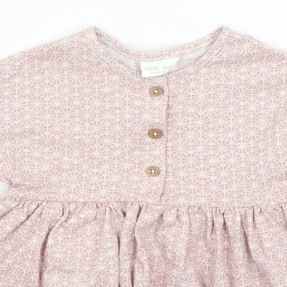 NEXT Baby Purple Geometric  Fit & Flare  Size 3-6 Months