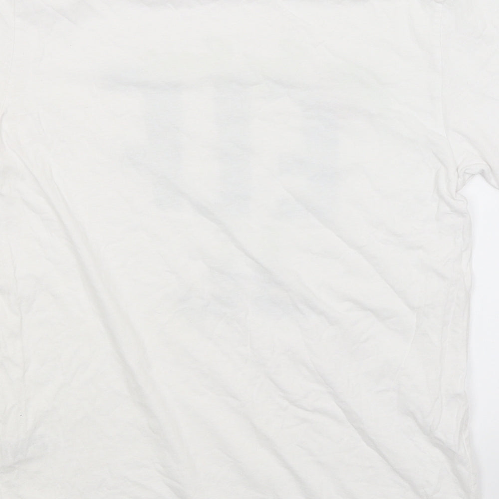 Mens UK Size S Easy White  T-Shirt