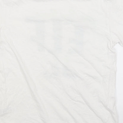 Mens UK Size S Easy White  T-Shirt