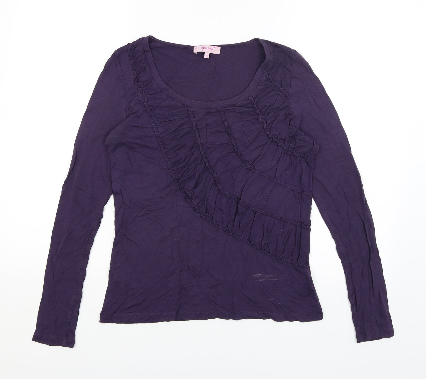 Womens UK Size 10 Per Una Purple Basic T-Shirt