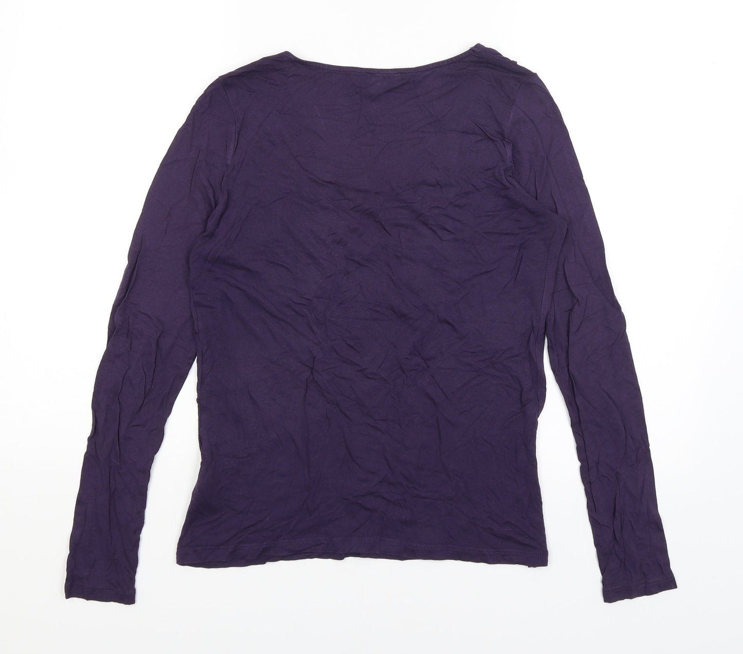 Womens UK Size 10 Per Una Purple Basic T-Shirt