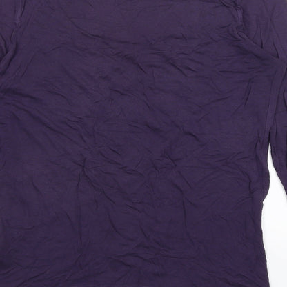 Womens UK Size 10 Per Una Purple Basic T-Shirt