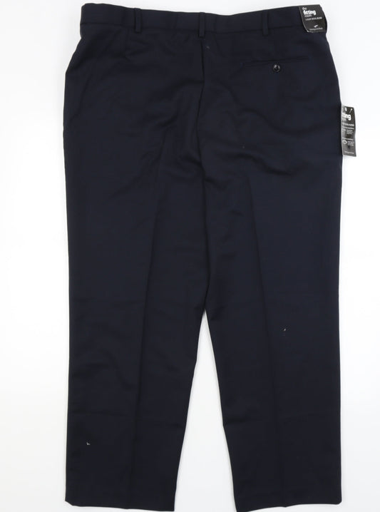The Fitting Room Mens Blue   Dress Pants Trousers Size 42 in L28 in