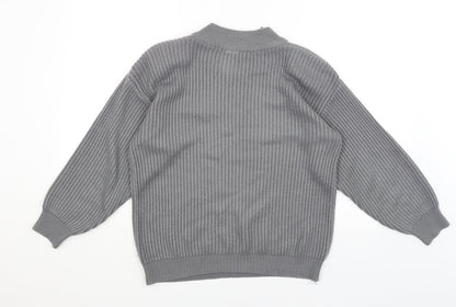 Womens UK Size 10 Preworn Grey Pullover Jumper