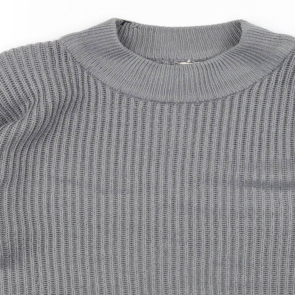 Womens UK Size 10 Preworn Grey Pullover Jumper