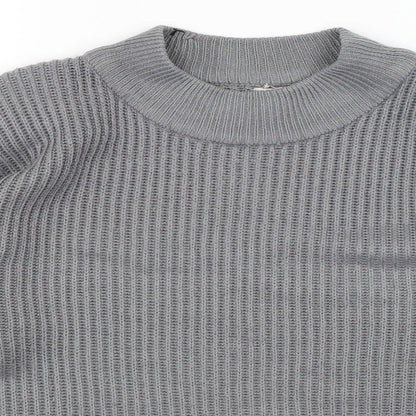 Womens UK Size 10 Preworn Grey Pullover Jumper