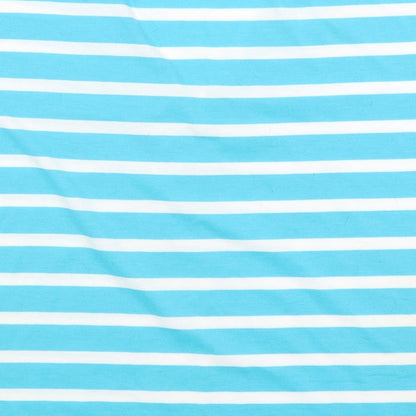 First Avenue Womens Blue Striped  Basic T-Shirt Size XL