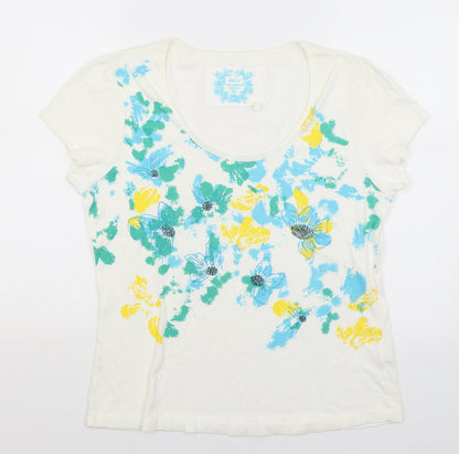 Womens UK Size XL M&Co White Basic T-Shirt