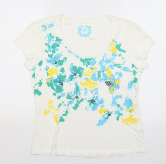 Womens UK Size XL M&Co White Basic T-Shirt