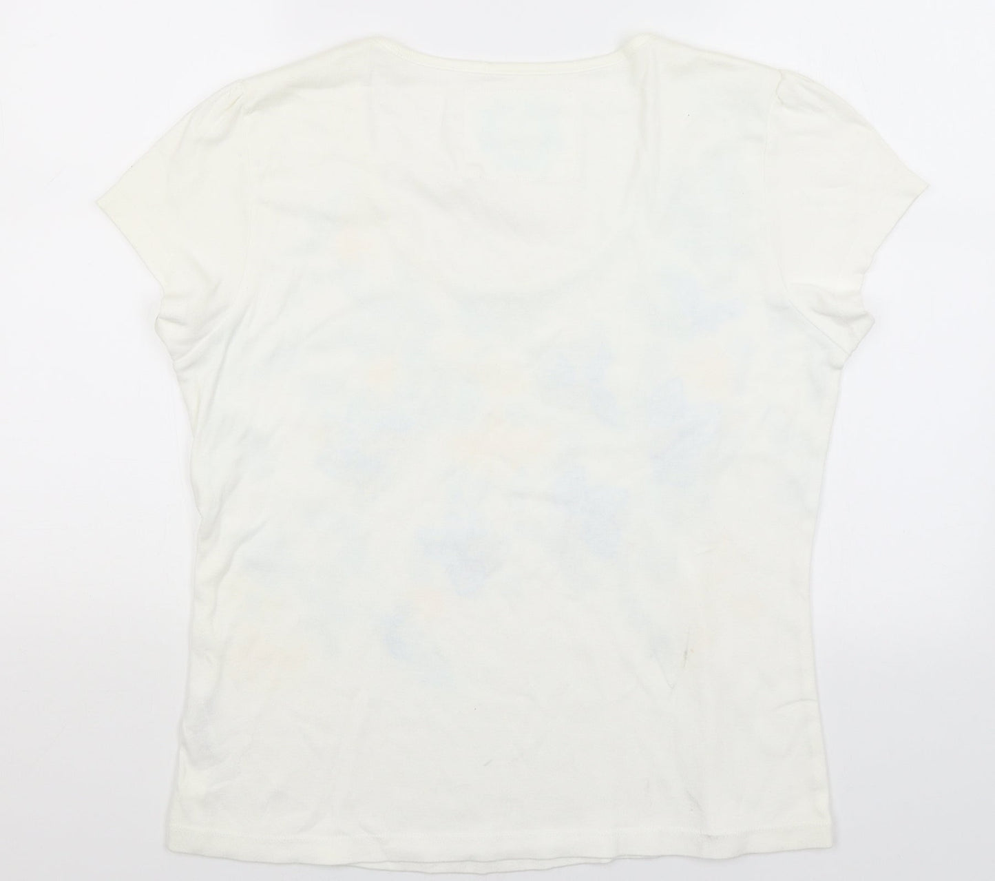 Womens UK Size XL M&Co White Basic T-Shirt