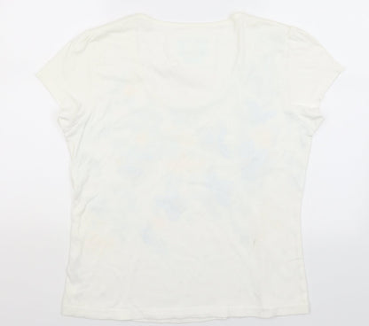 Womens UK Size XL M&Co White Basic T-Shirt