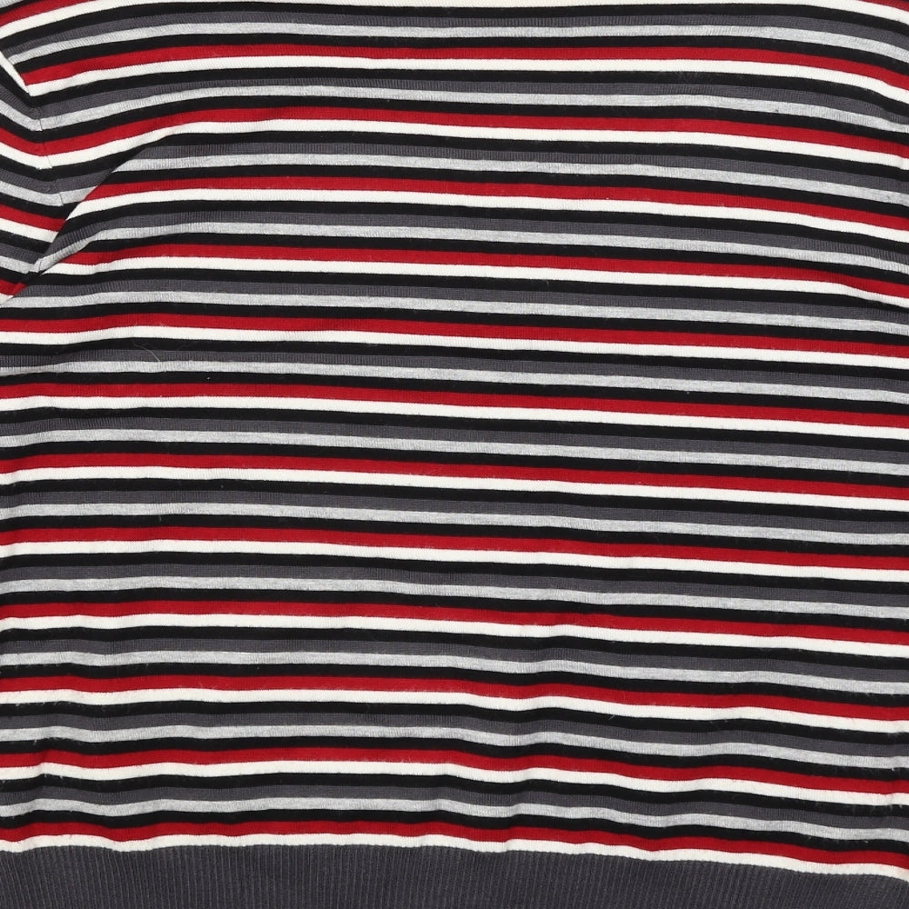 CC Womens Grey Striped  Pullover Jumper Size XL