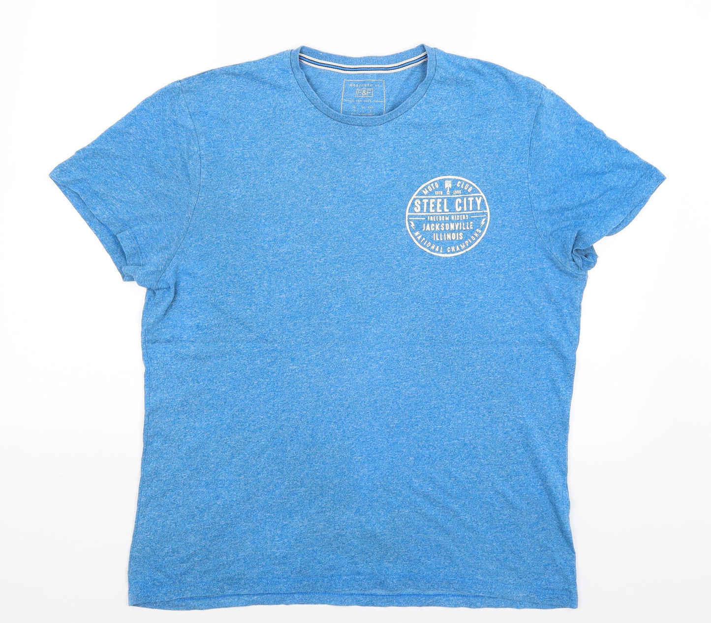 F&F Mens Blue    T-Shirt Size L