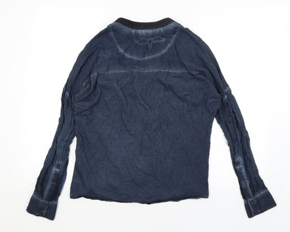 Plus Fine Womens Blue   Basic T-Shirt Size M