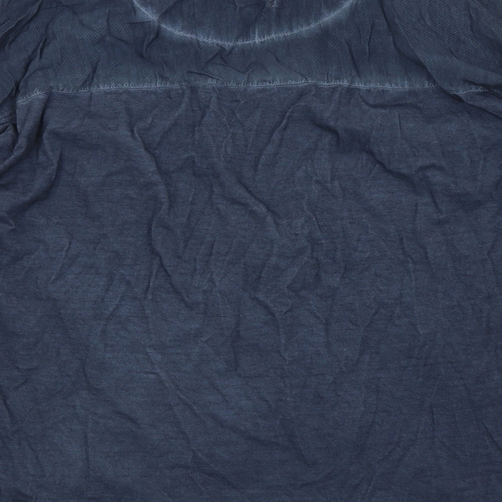 Plus Fine Womens Blue   Basic T-Shirt Size M