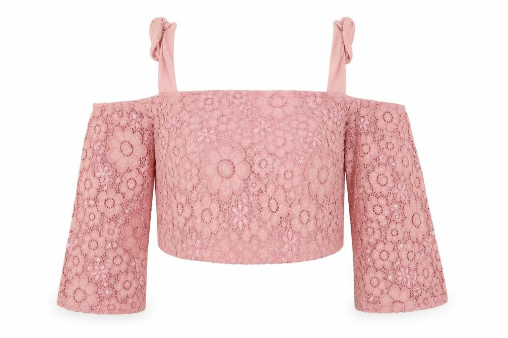 Womens UK Size 8 Missguided Pink Cropped T-Shirt