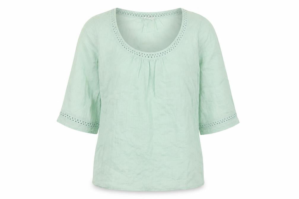 Womens UK Size 12 M&S Green Basic Blouse