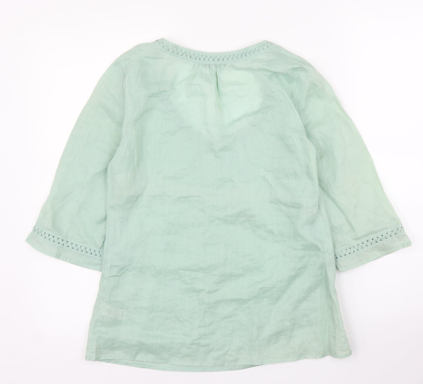 Womens UK Size 12 M&S Green Basic Blouse