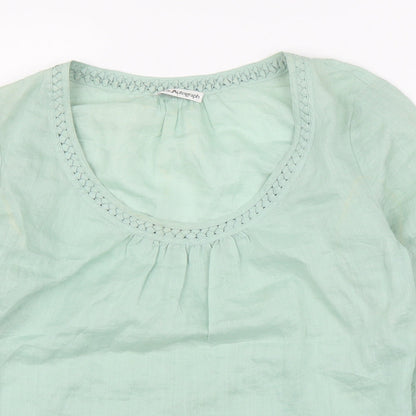 Womens UK Size 12 M&S Green Basic Blouse