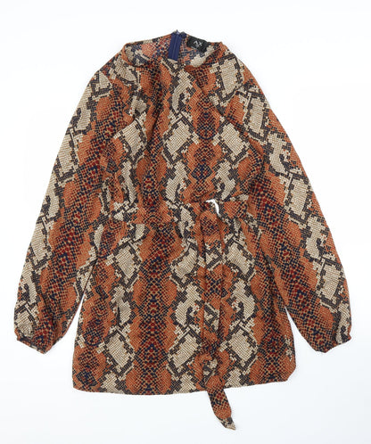 AX Paris Womens Brown Animal Print  A-Line  Size 8  - Snake print