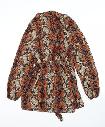 AX Paris Womens Brown Animal Print  A-Line  Size 8  - Snake print