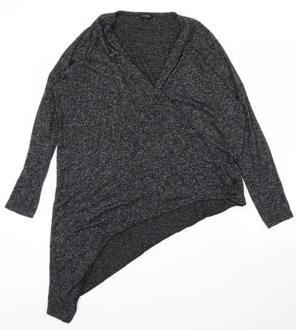Womens UK Size 8 River Island Grey Basic Blouse